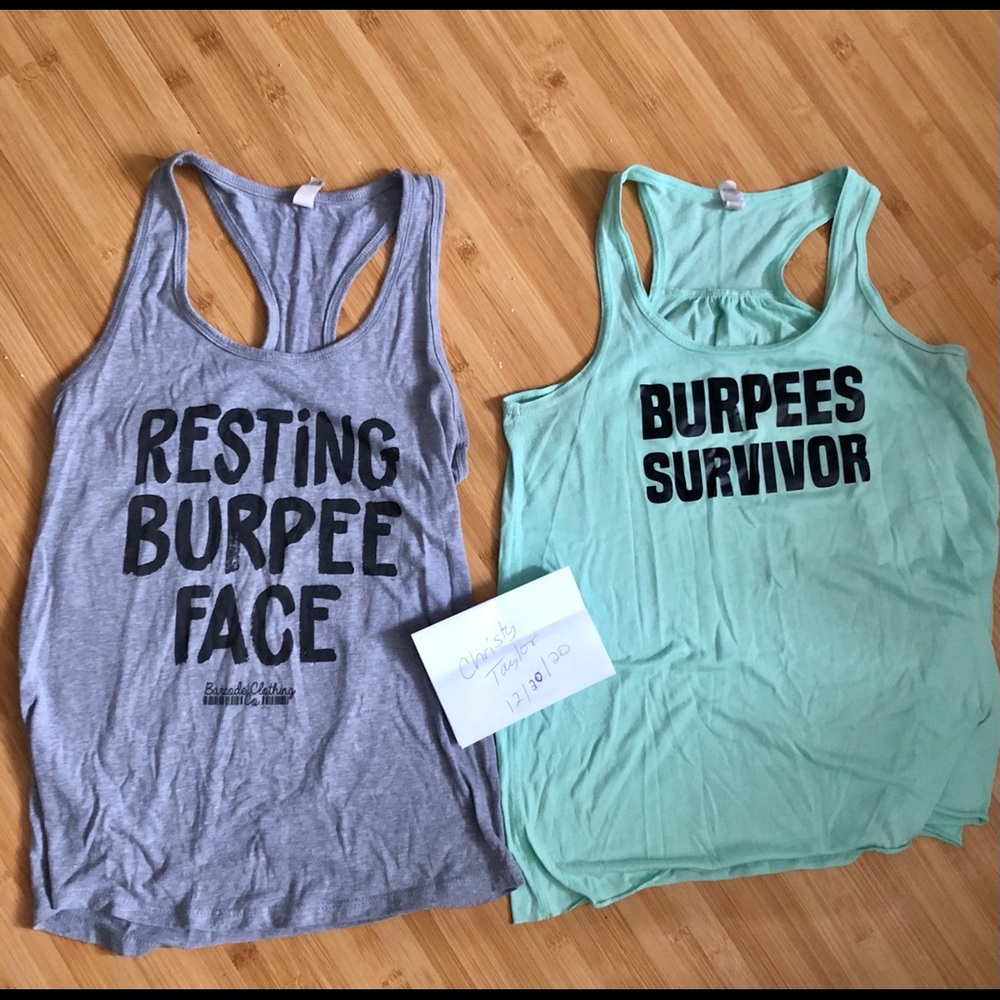 CVG/Barcode Clothing Co Burpees tanks ladies small